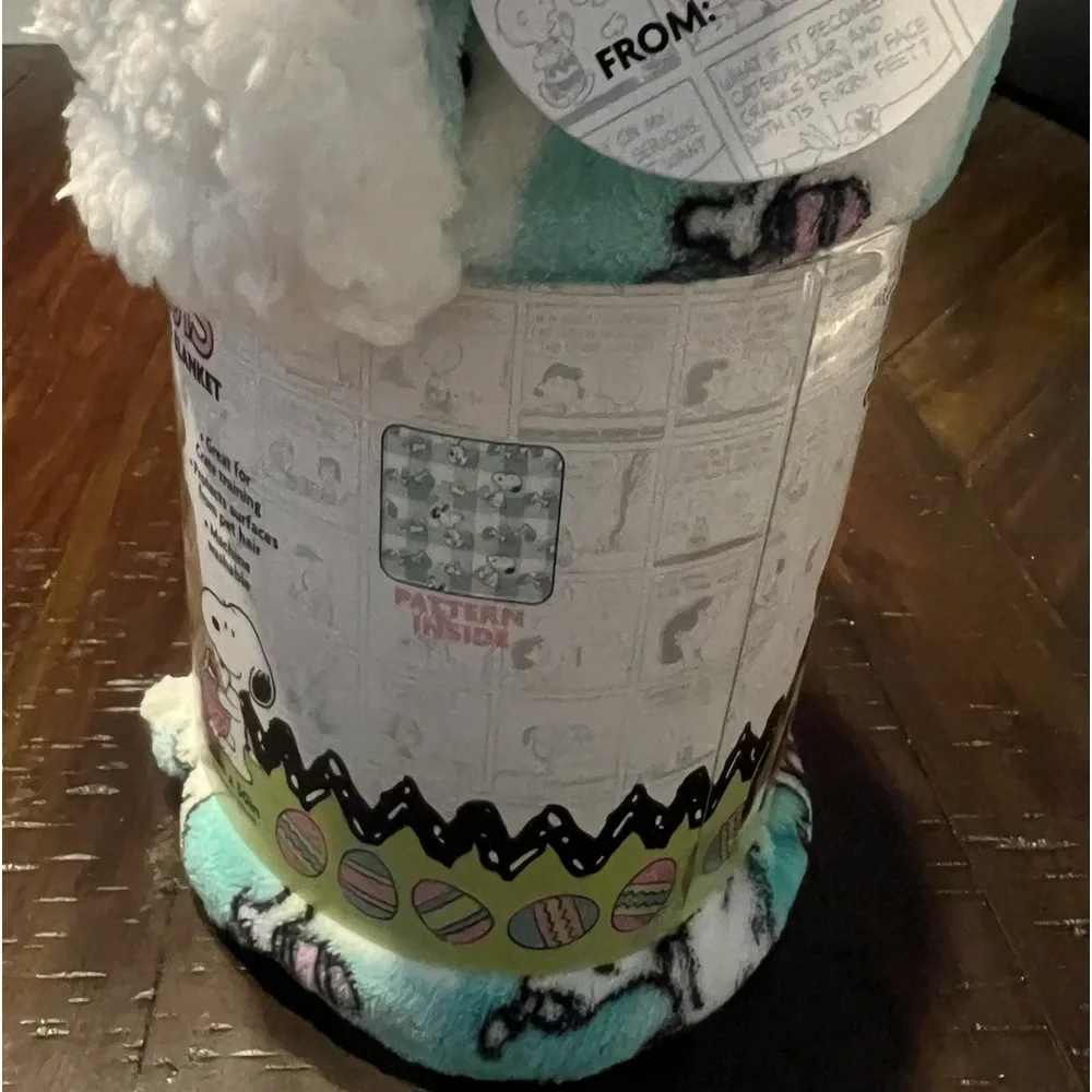 Snoopy Easter Cozy Pet Sherpa Blanket for Dogs 40x50in.